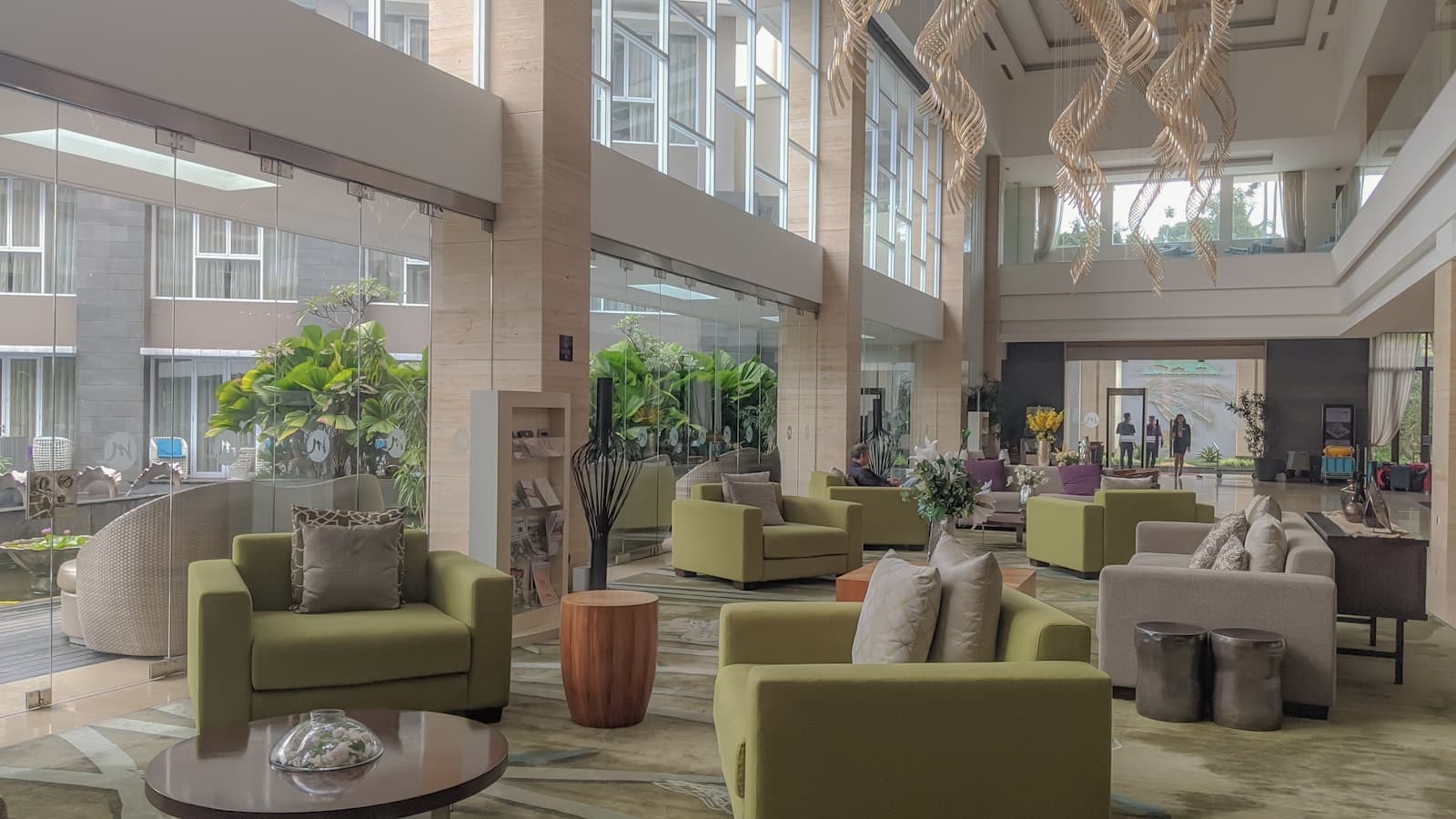 Modern hotel lobby representing the hospitality industry served by Pyxis